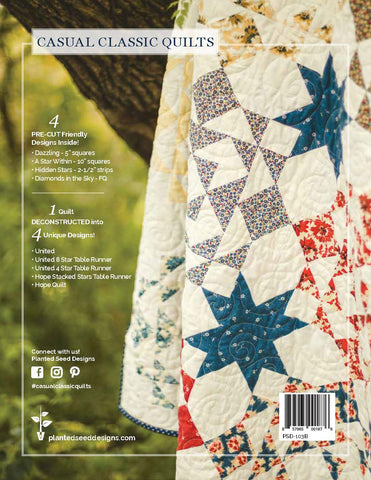 Casual Classic Quilts BACK Cover by Gerri Robinson of Planted Seed Designs