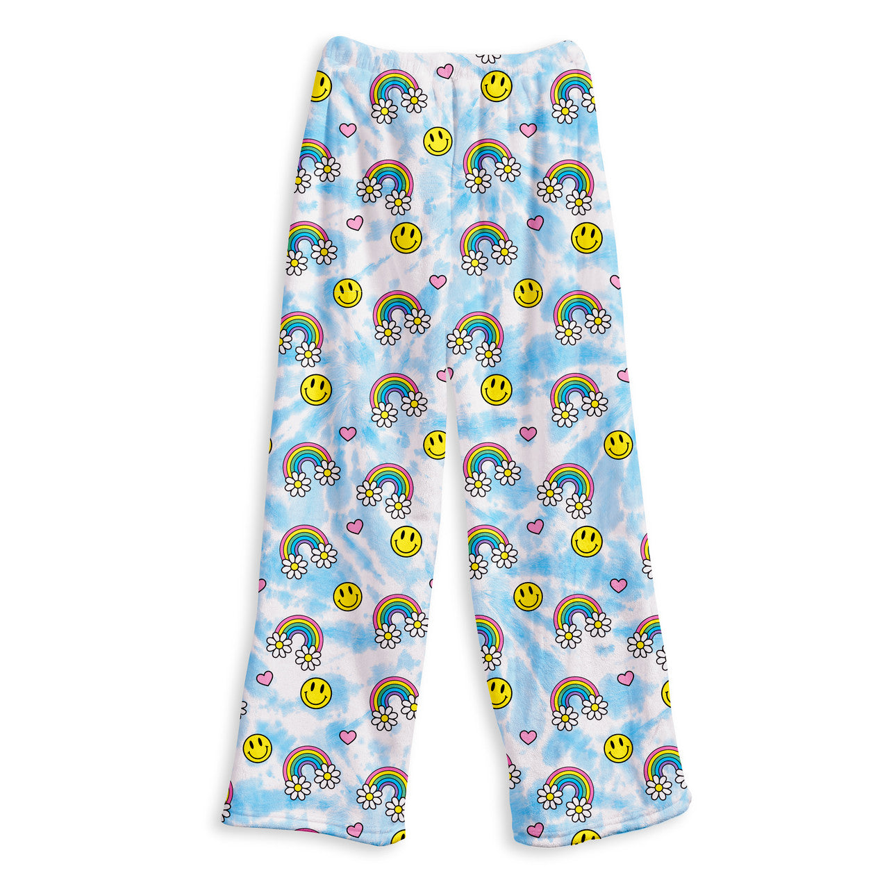 Women's Pink & Blue Smiley Novelty Lounge Pants