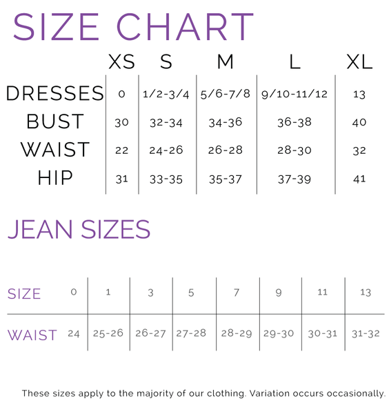 Size 7 Chart