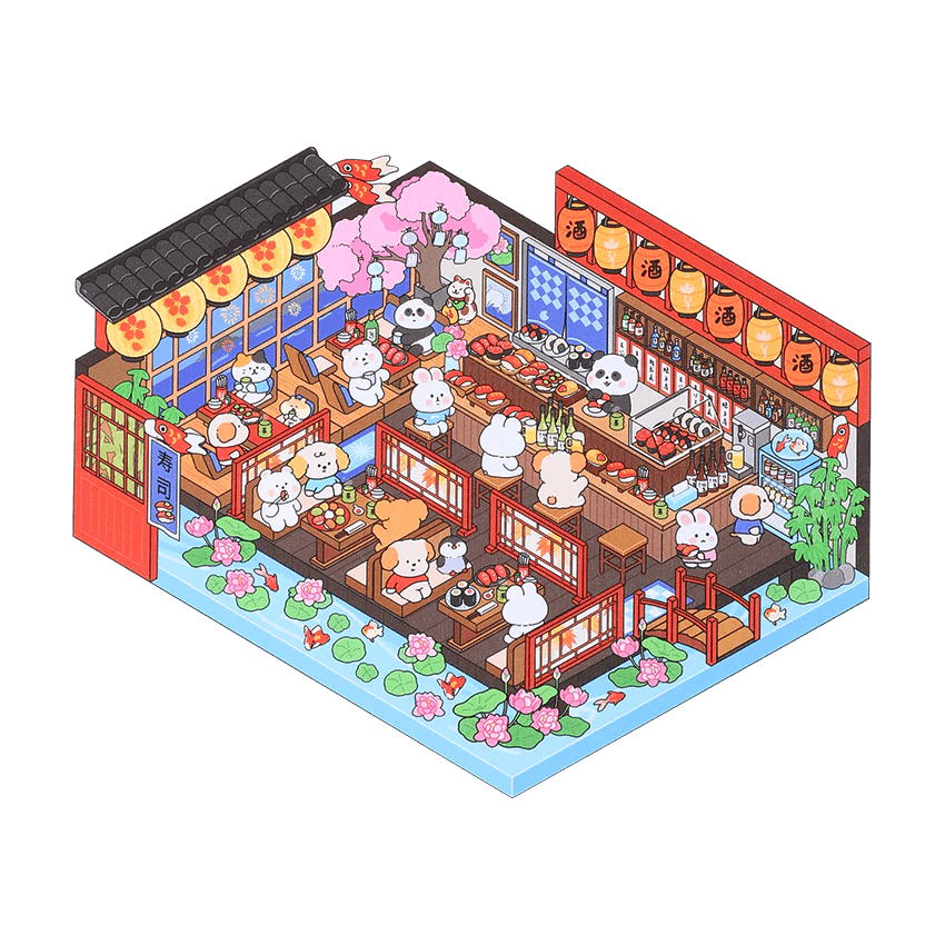 TINY SUSHI STOP FOR FUZZY FOODIES