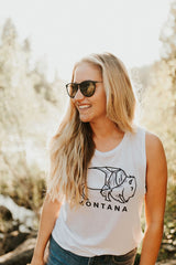 Montana Bison Tank White 