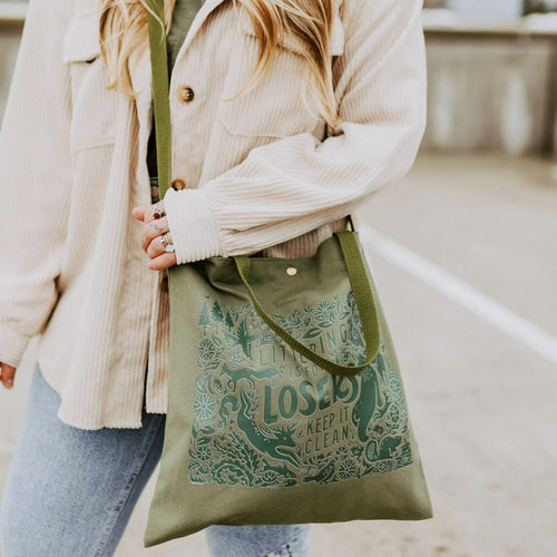 Let's Rodeo Canvas Tote Bag - Mustard