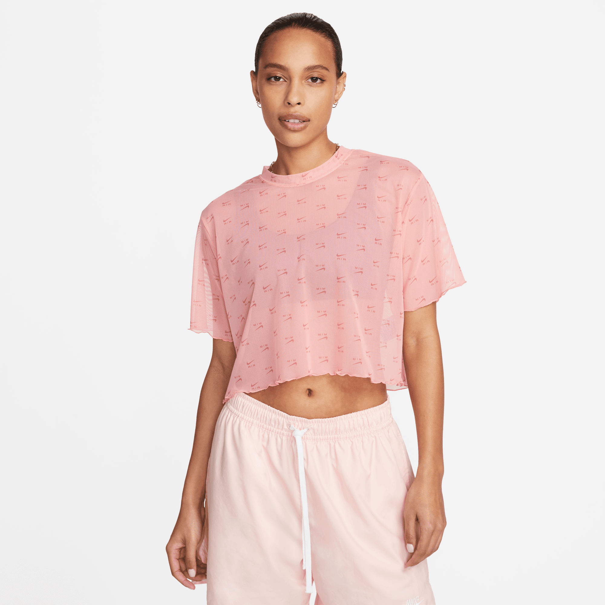 Women's Air Printed Mesh Crop Top The Closet Inc.