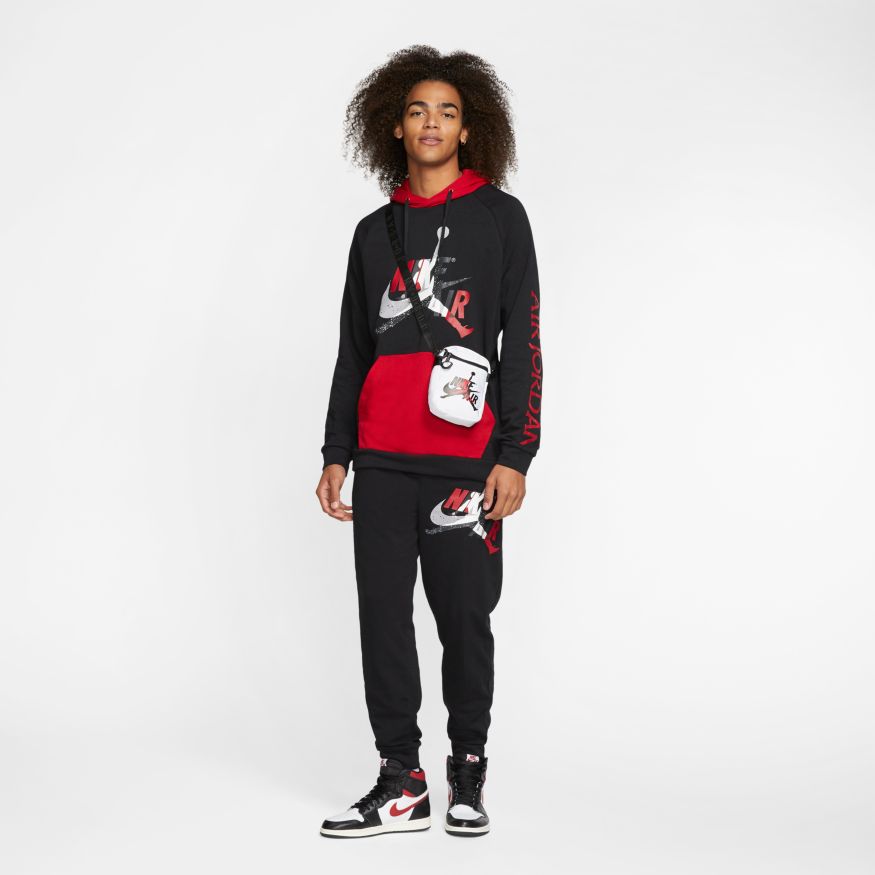 men's jordan mashup jumpman classics lightweight fleece hoodie