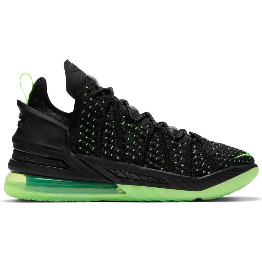 black and green lebron 18