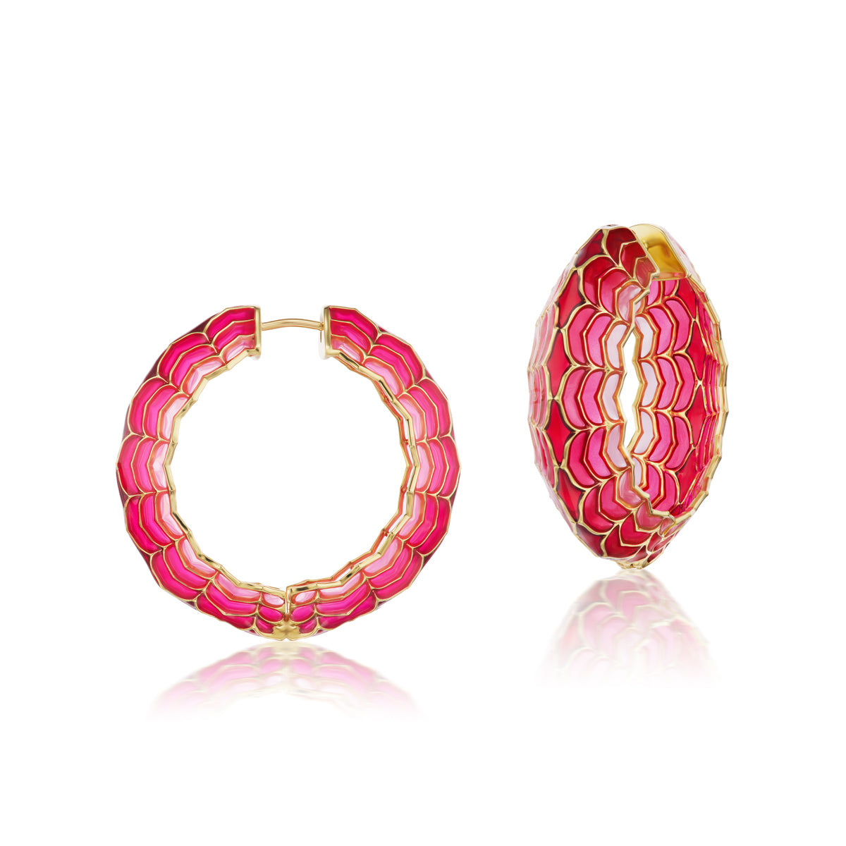 Rose Aura Dreamweaver Hoop Earrings