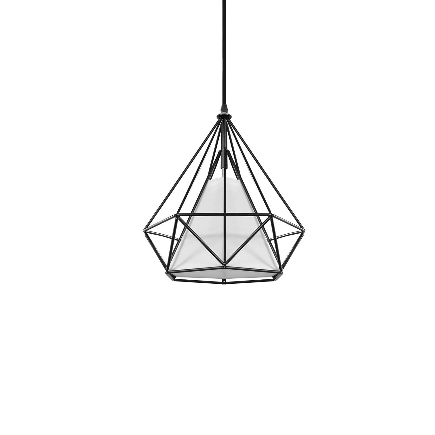 white geometric pendant light