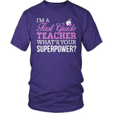 First Grade - Superpower - District Unisex Shirt / Purple / S - 7