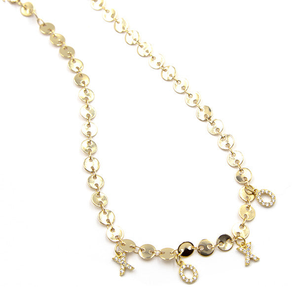 Round Zircon golden rosary necklace | SabrinaBi Alta Bigiotteria | SabrinaBi