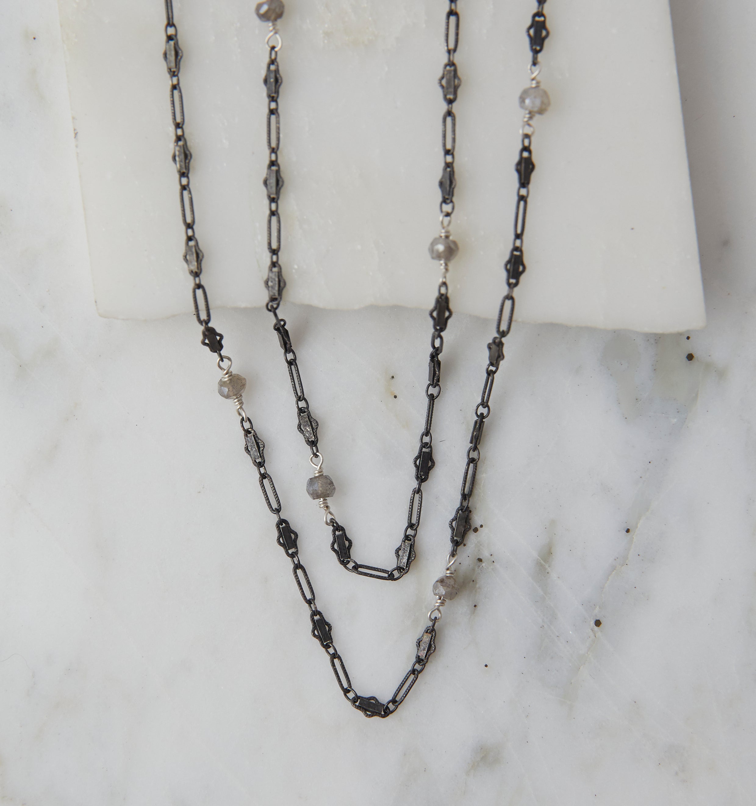 Silver Charm Layer Stacked Necklace – Harlow and Vale