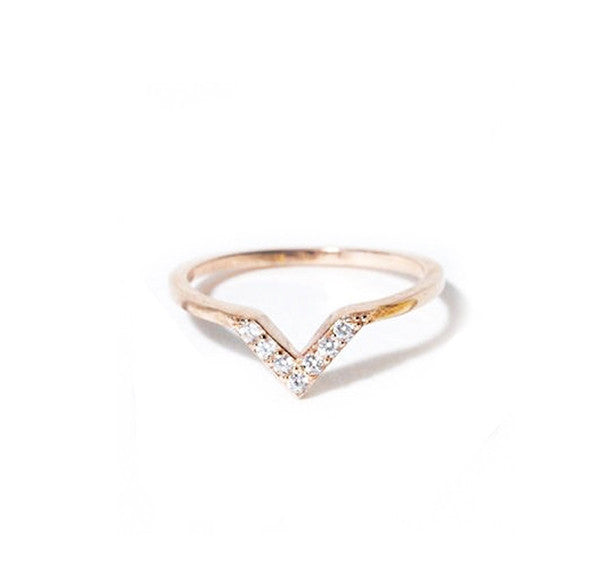 rose gold midi ring