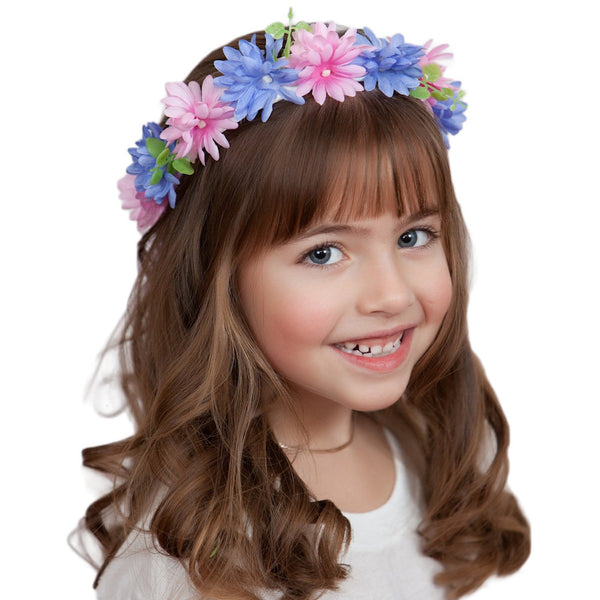 Bachelor Button Bridal Flower Garland Headband – DutchNovelties
