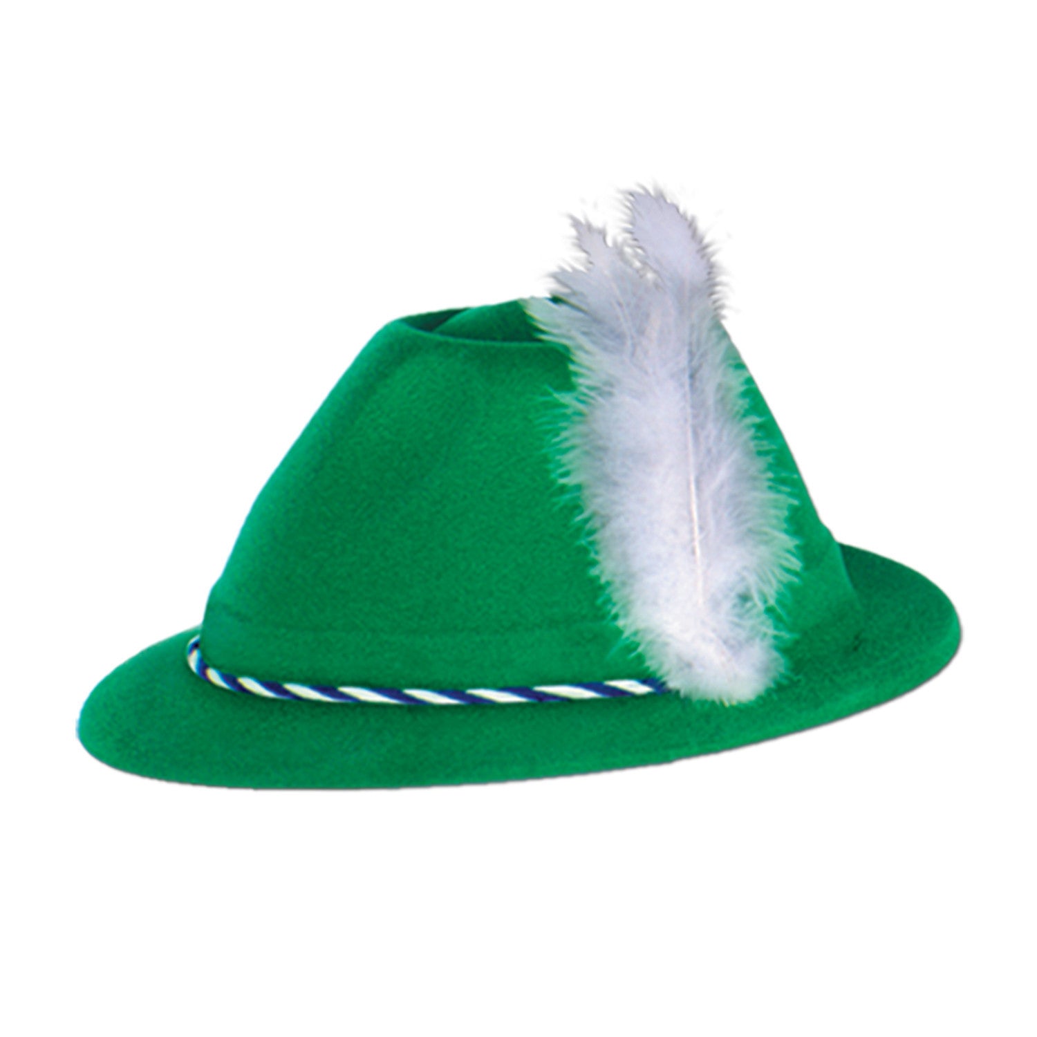 Oktoberfest Costume Green Velour Tyrolean Hat