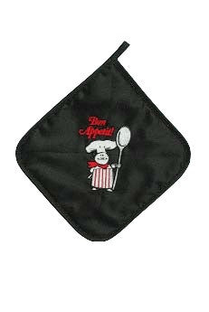 Bon Appetit! Potholder Black