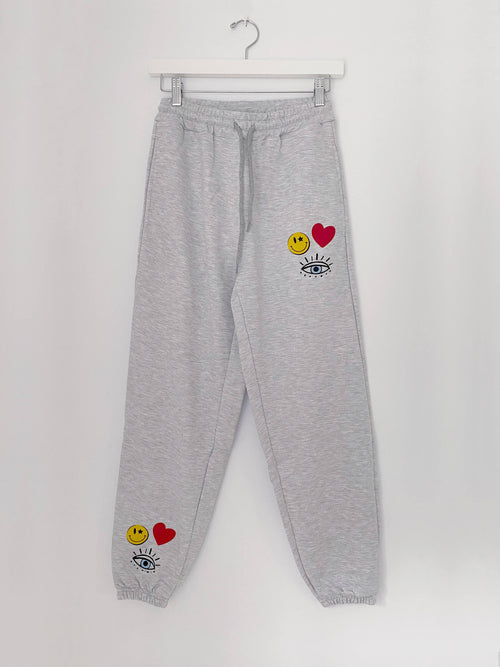 Frankie - Sweatpants - Kind - Light Grey  designer, pima cotton, exclusive  graphics, high quality, luxurious, soft