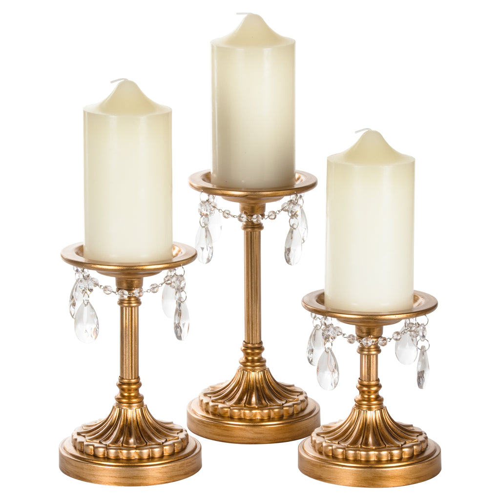3 piece pillar candle holder set