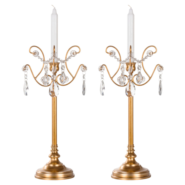 gold candle stick holders