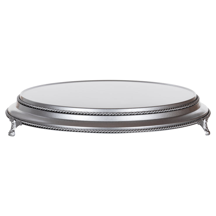  16  Inch  Round  Wedding  Cake  Stand  Plateau Silver Amalfi 