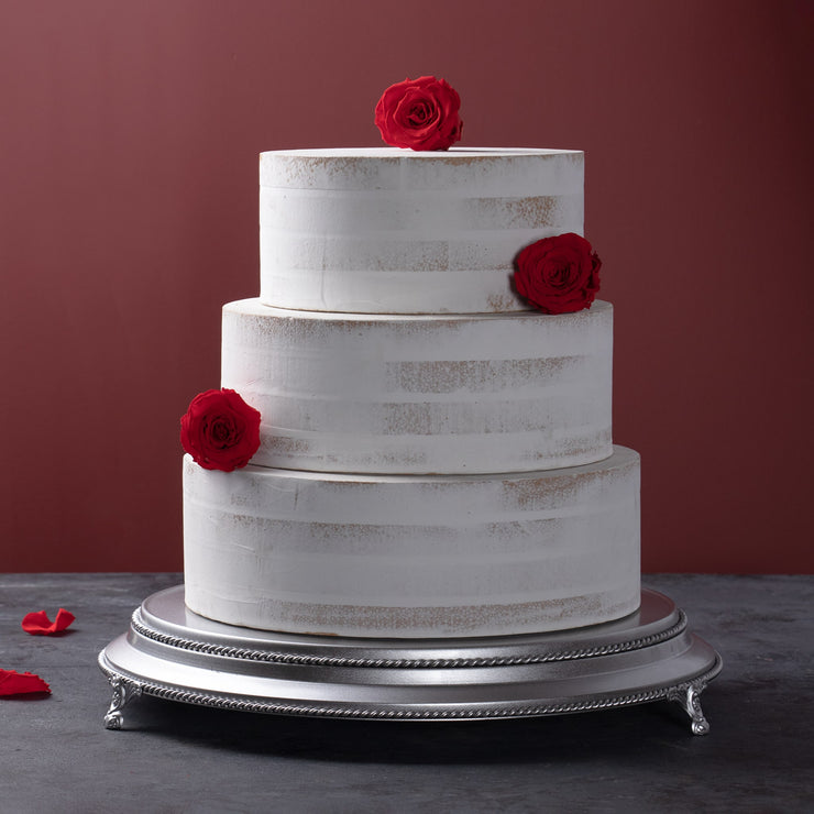  18  Inch  Round Wedding  Cake  Stand  Plateau Silver Amalfi 