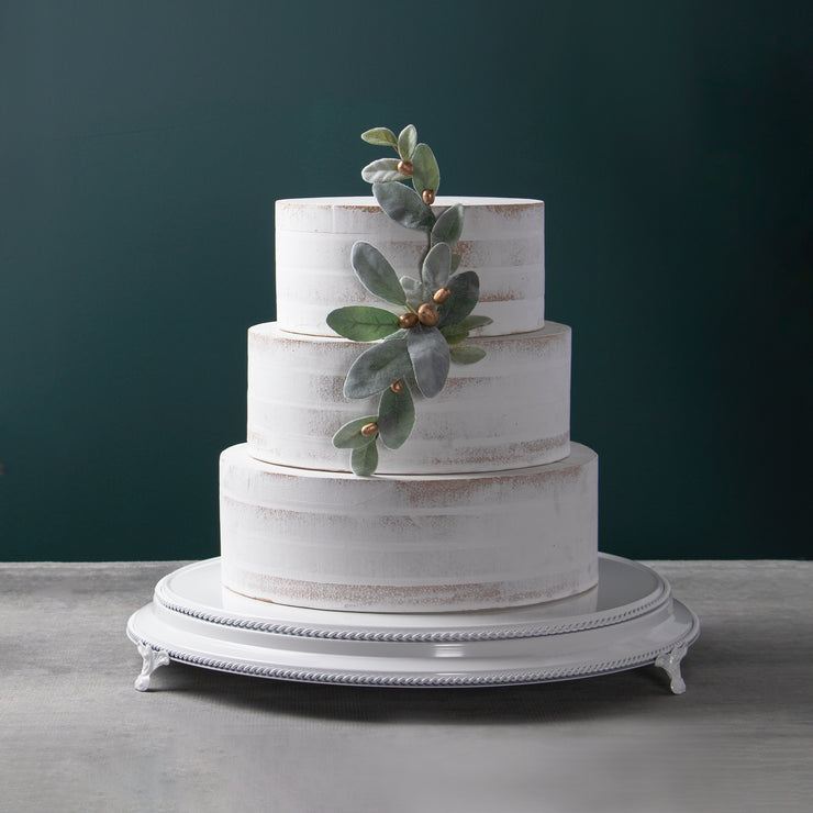  16  Inch  Round  Wedding  Cake  Stand  Plateau White Amalfi 