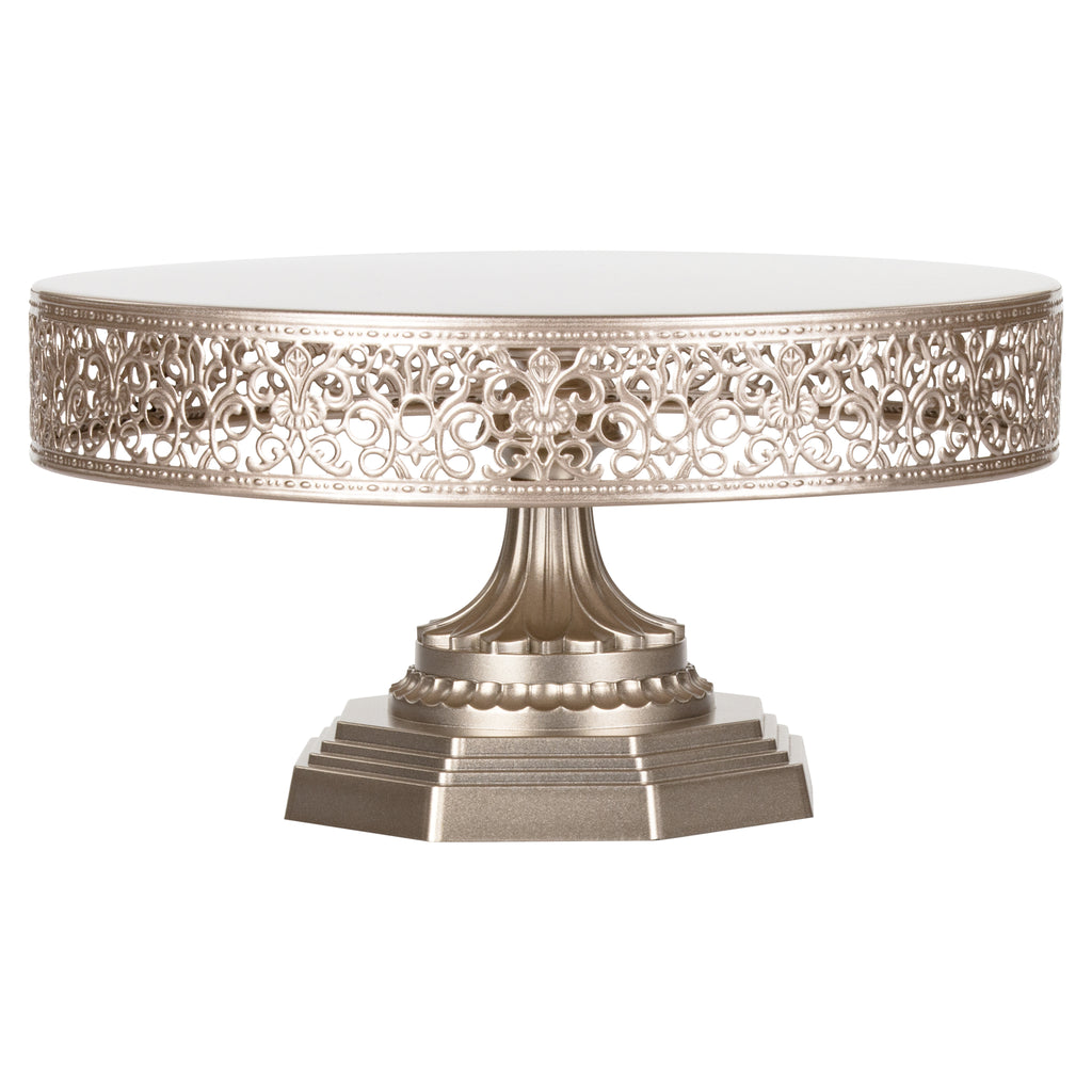 12" Champagne Wedding Cake Stand Amalfi Decor