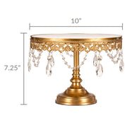 Anastasia 10 Inch Antique Gold Mirror Top Cake Stand by Amalfi Decor