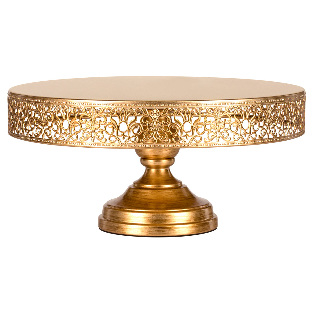 14" Antique Gold Wedding Cake Stand Amalfi Decor