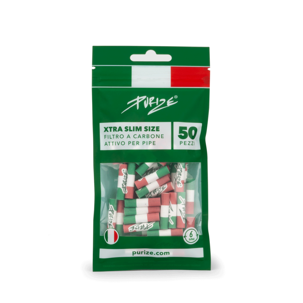 PURIZE® XTRA Slim Size 50er Italia | Frischer Rauchgenuss im Designbeutel