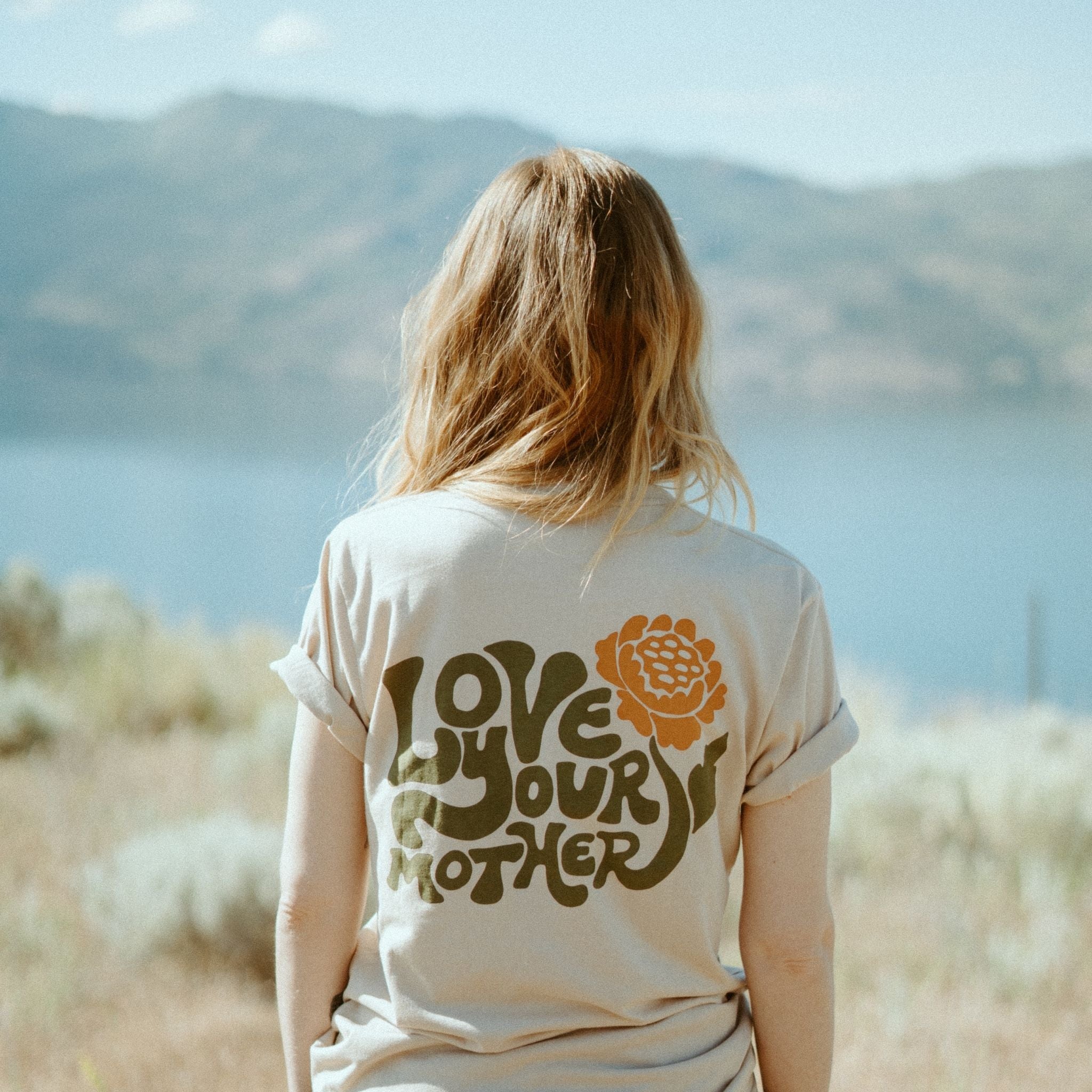 Be Kind Vibes love your mother tee and cropped top ethically made in the USA from 100% organic cotton