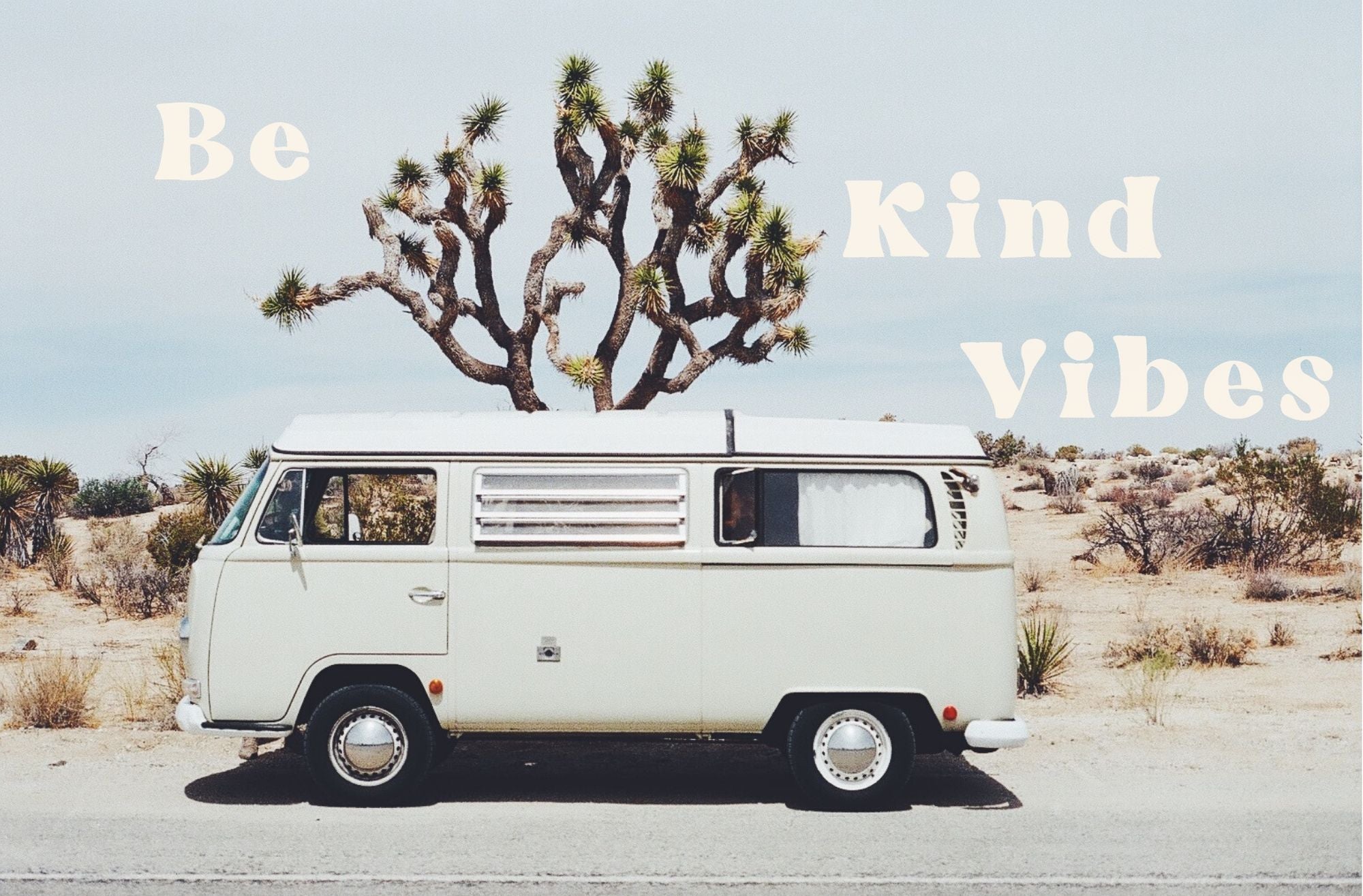 1969 VW westfalia be kind vibes