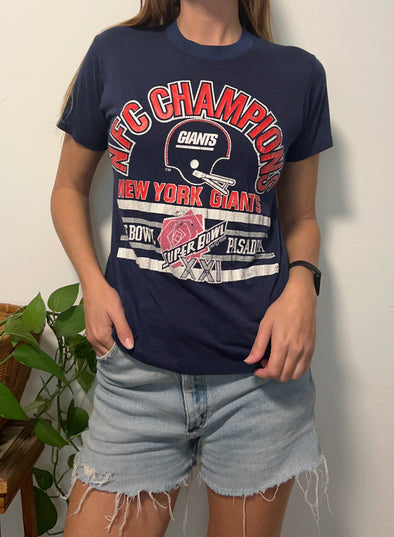 Vintage New York Giants Rose Bowl NFC Champions T-Shirt