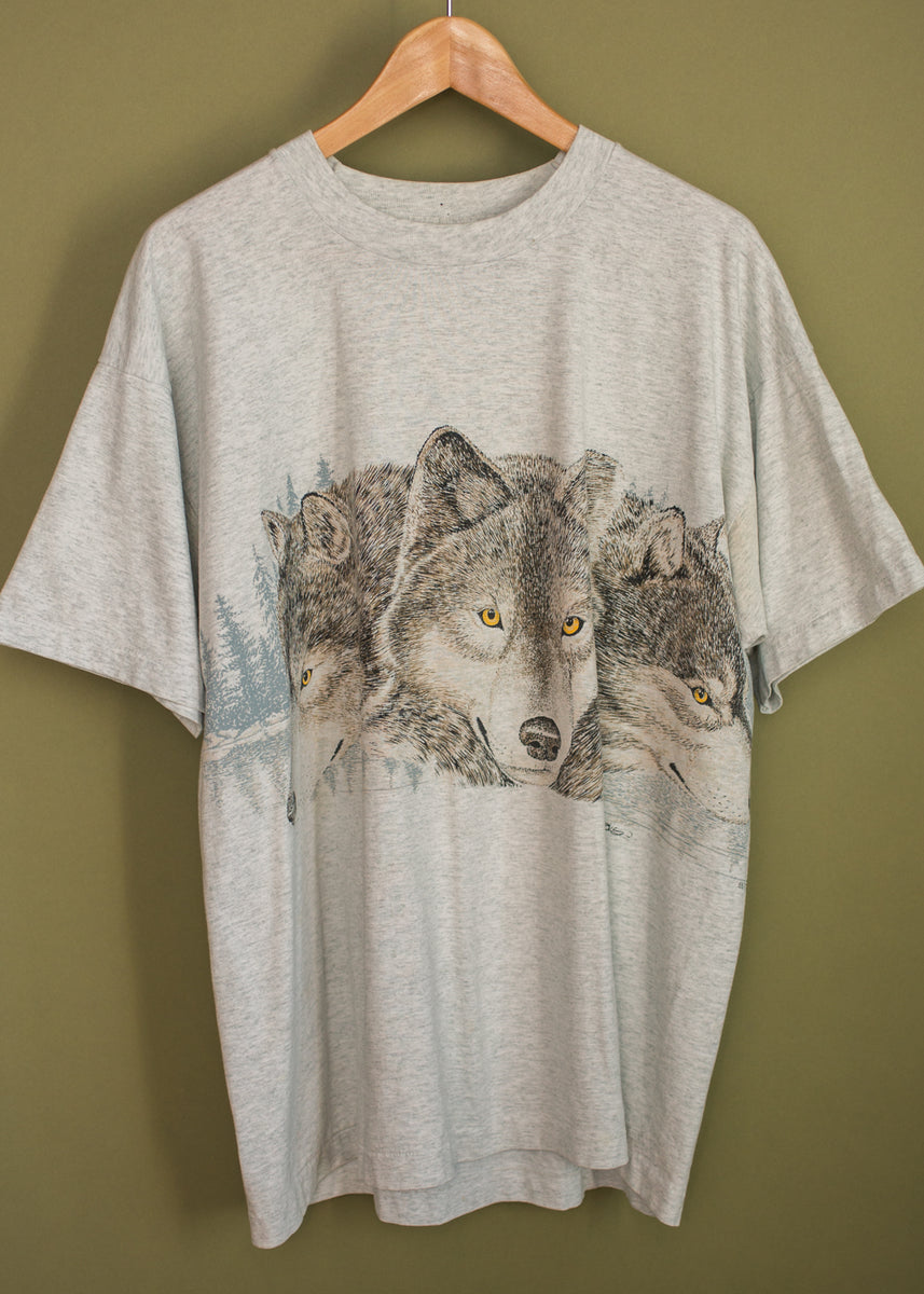 Vintage 90s Wolf Tee – Electric West