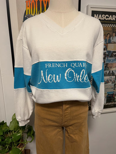 The French Quarter New Orleans Vintage Crewneck Sweatshirt. 