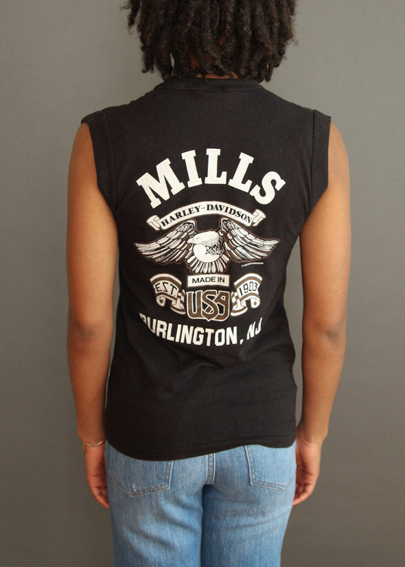 Vintage 1982 Mills Harley Muscle Tank