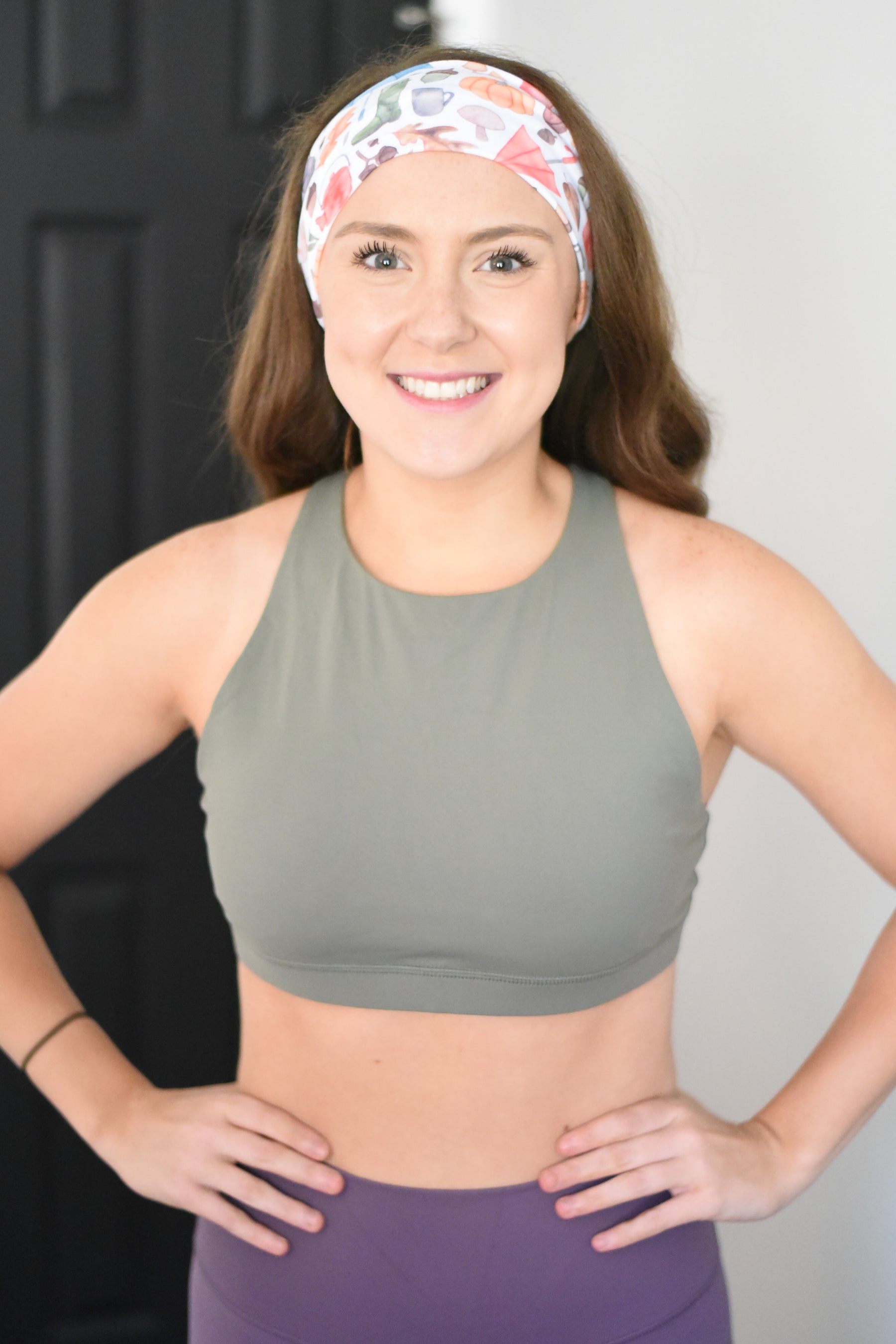 forest green sports bra