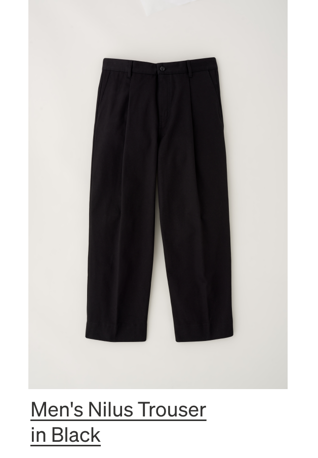 Men's Nilus Trouser in Black