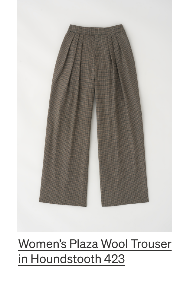 Women's Plaza Wool Trouser in Houndstooth 423