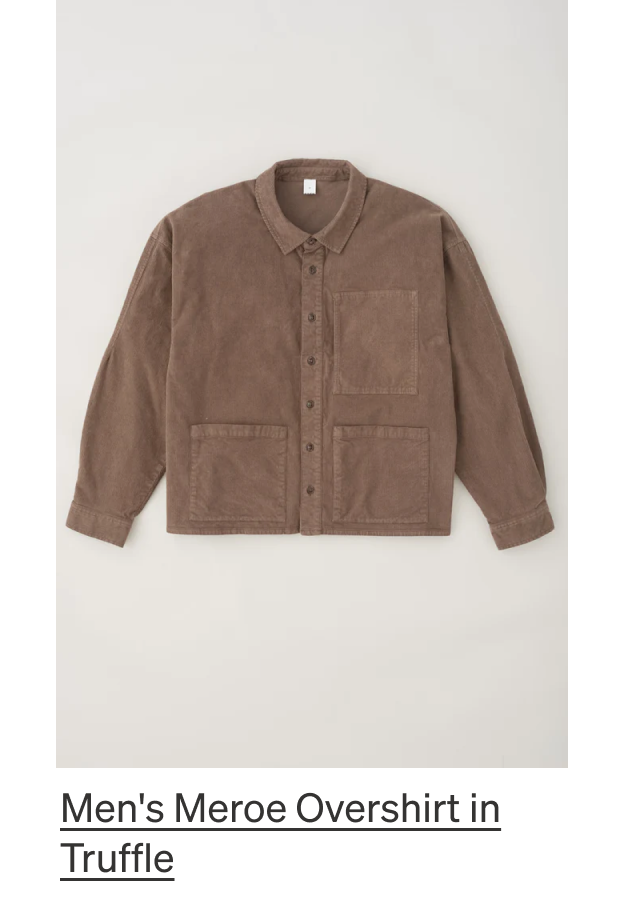 Men's Meroe Overshirt in Truffle