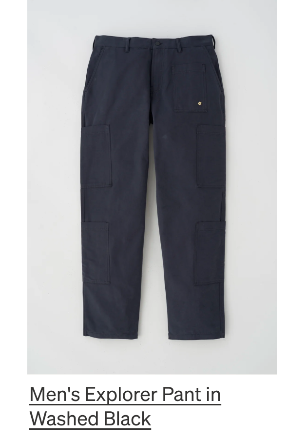 Men's Explorer Pant in Washed Black