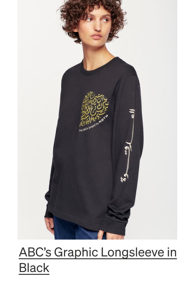 ABC's Graphic Longsleeve in Black