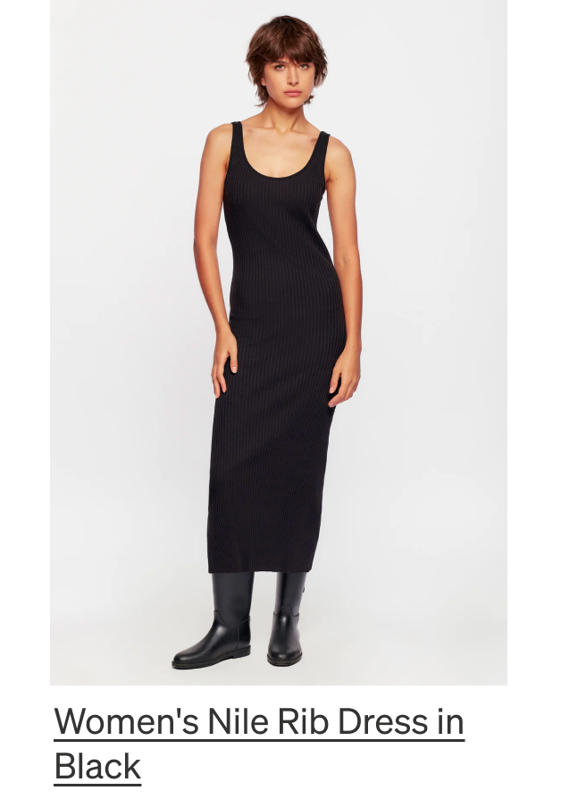 Women's Nile Rib Dress in Black