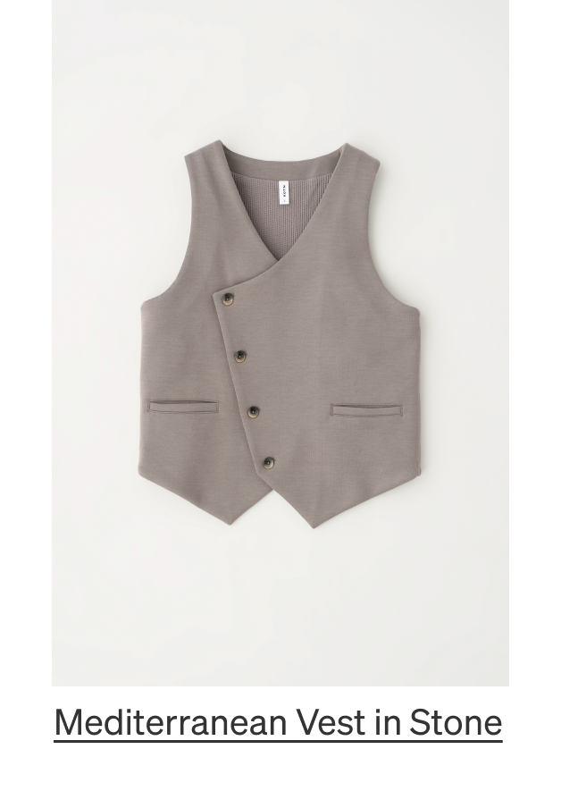 Mediterranean Vest in Stone