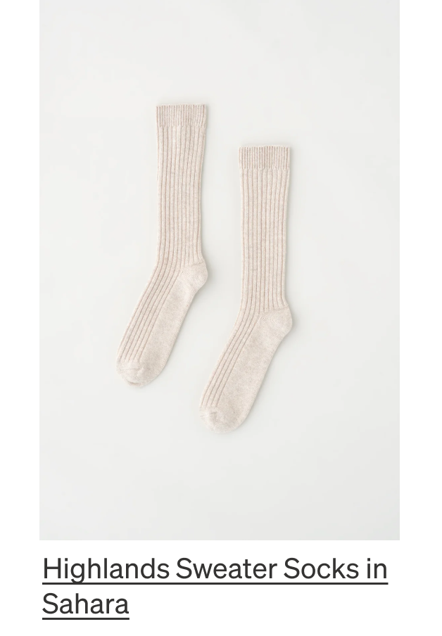 Highlands Sweater Socks in Sahara