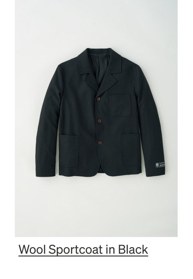 Wool Sportcoat in Black