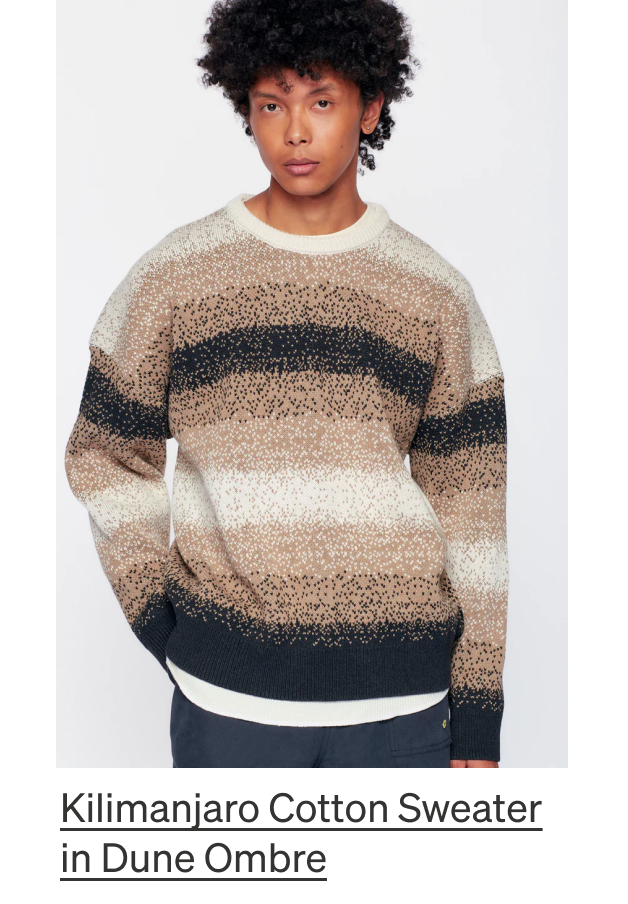 Kilimanjaro Cotton Sweater in Dune Ombre