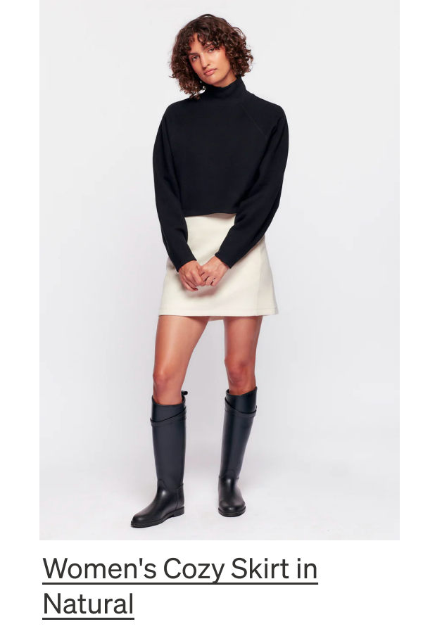 Women's Cozy Skirt in Natural