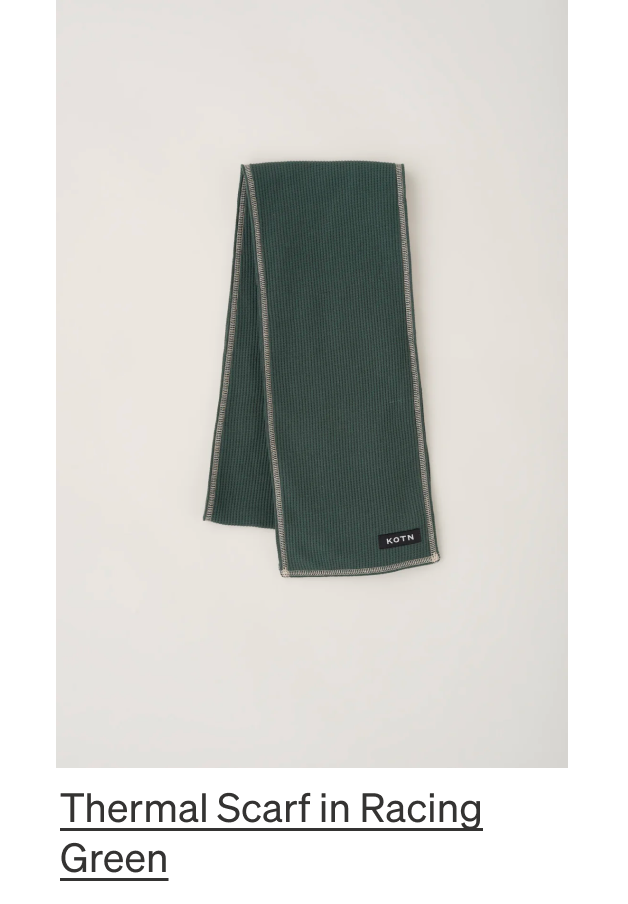 Thermal Scarf in Racing Green