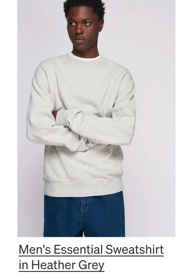 Men's Essential Sweatshirt in Heather Grey