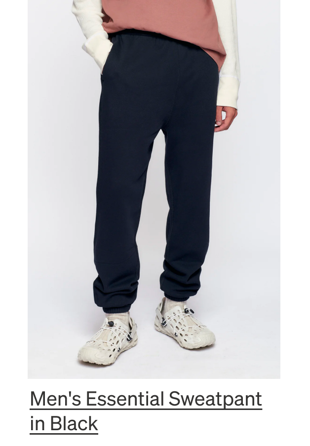 Men's Essential Sweatpant in Black