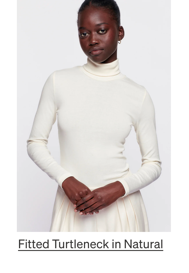 Fitted Turtleneck in Natural